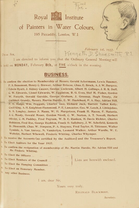 Kenneth denton shoesmith npg d43227