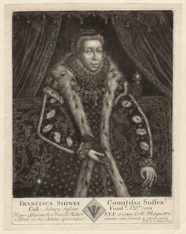Frances radclyffe (née sidney), countess of sussex npg d4330
