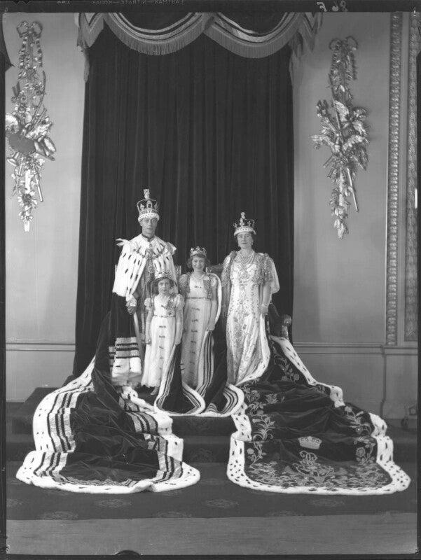 Princess margaret; queen elizabeth, the queen mother; king george vi; queen elizabeth ii npg x32327