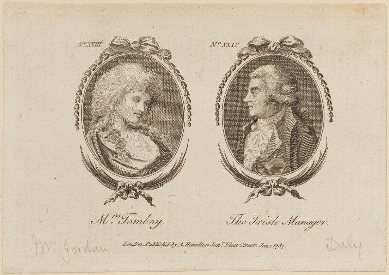 'mrs tomboy and the irish manager' (dorothy jordan; richard daly) npg d14120