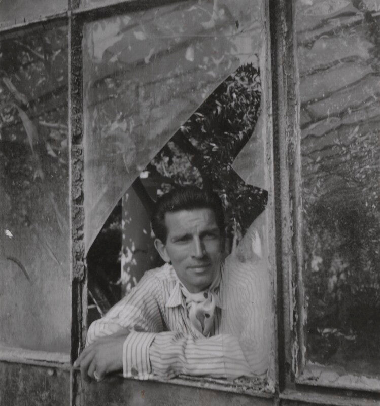 Michael rennie during the filming of 'the golden madonna' npg ax39678