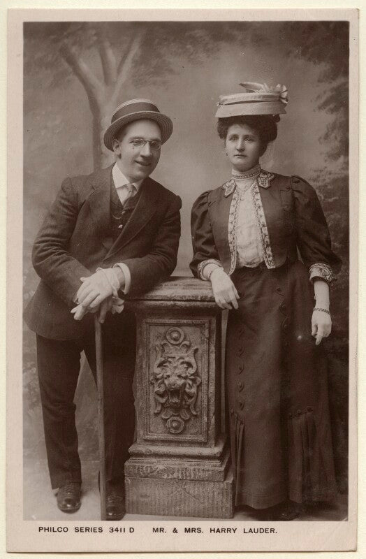 Sir harry lauder; annie (née vallance), lady lauder npg ax160060