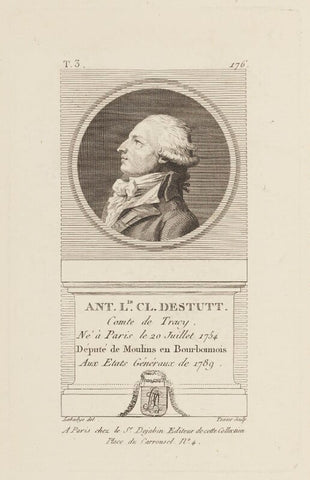 Antoine Louis Claude Destutt, comte de Tracy NPG D15786