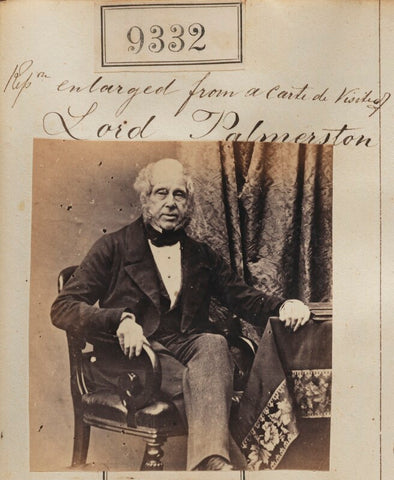 'Reproduction enlarged from a carte de visite of Lord Palmerston' NPG Ax59141