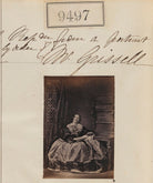 Mrs Grissell ('Reproduction from a portrait by order of Mr Grissell') NPG Ax59305