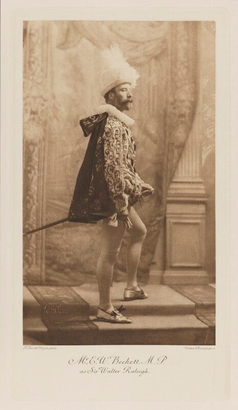 Ernest william beckett, 2nd baron grimthorpe as sir walter raleigh npg ax41209