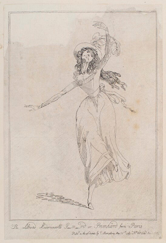 Marie madeleine guimard ('the celebrated mademoiselle g m rd or grimhard from paris') npg d12346