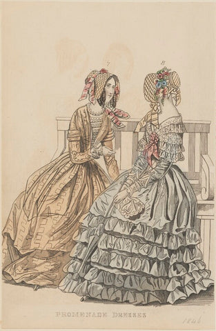 'Promenade dresses', September 1845 NPG D47955