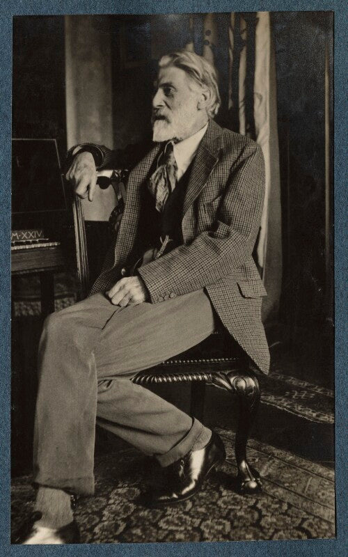 'robert bridges with a clavichord given him for his 80th birthday' npg ax142019