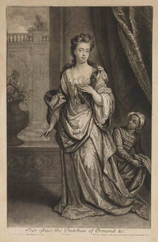 Mary Butler (née Somerset), Duchess of Ormonde and an unknown boy NPG D31315