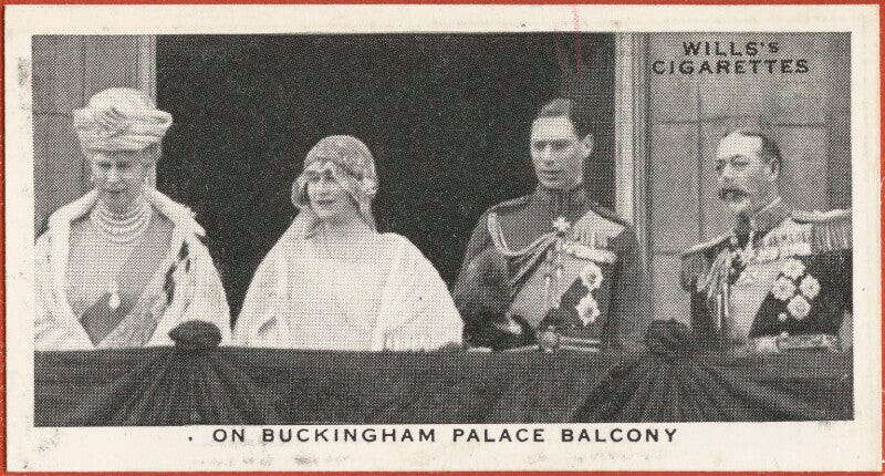 'on buckingham palace balcony' (queen mary; queen elizabeth, the queen mother; king george vi; king george v) npg d47278