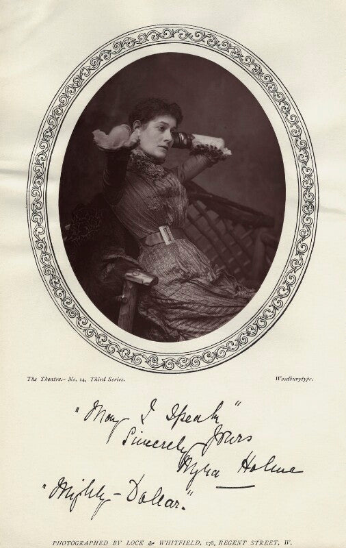 Myra holme (myra emily (née moore), lady pinero) as clara dart in 'the mighty dollar' npg x18540