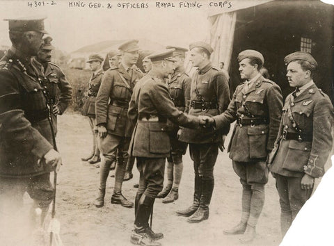 King George V with officers of the Royal Flying Corps NPG x198489