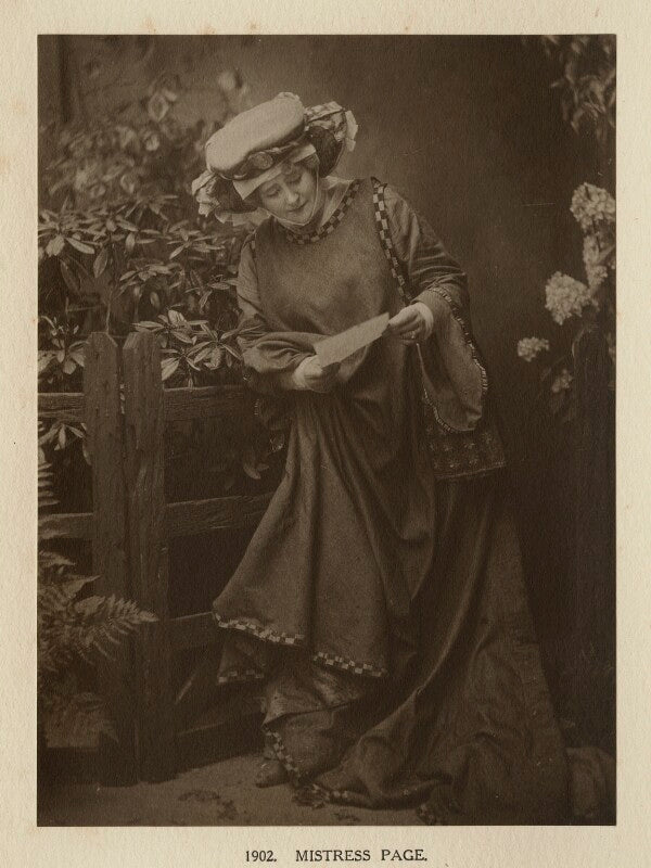 Ellen terry as mistress page in 'the merry wives of windsor' npg ax131327