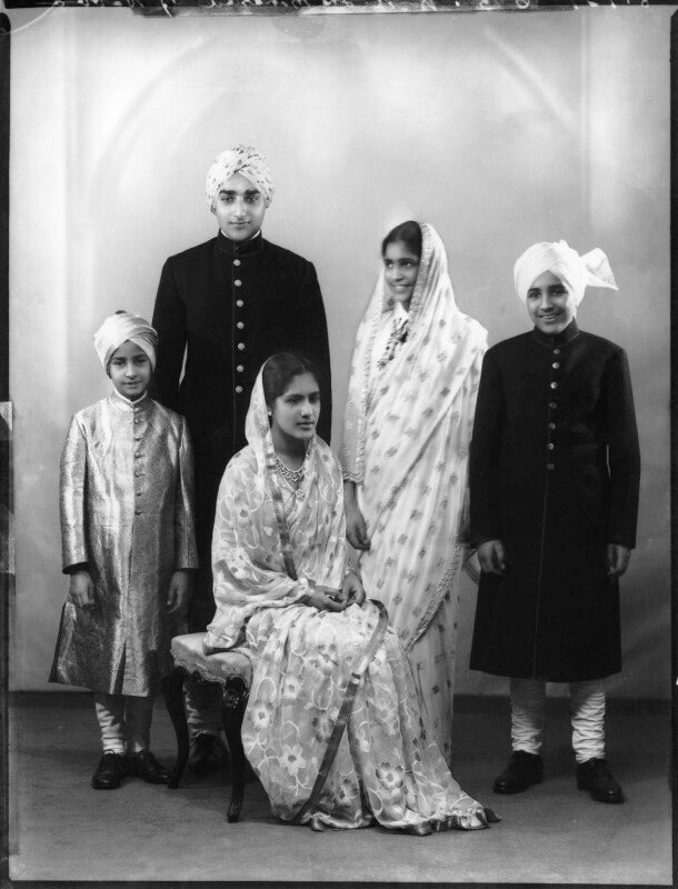 Maharaja sir pratap singh malvendra, bahadur of nabha with members of his family npg x96776