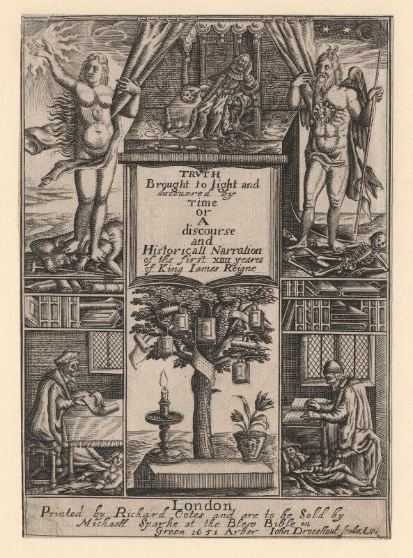 King james i of england and vi of scotland with truth and time, memory and history npg d18237