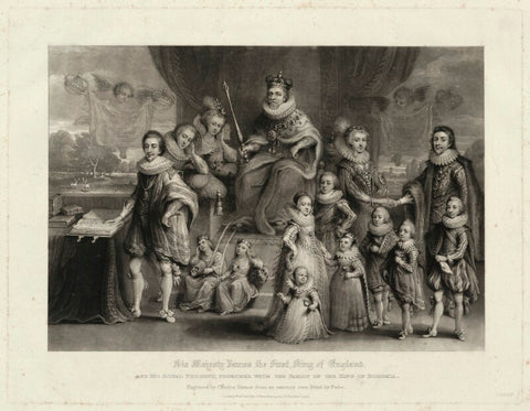'James I and his royal progeny' NPG D25692