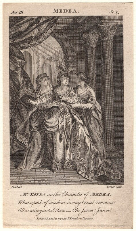 Mary ann yates as medea in glover's 'medea' npg d8934