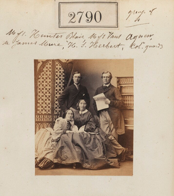 Miss van agnew; miss hunter blair; lieutenant h.a. herbert; james mure npg ax52179