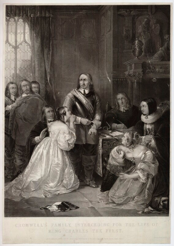 'cromwell's family interceding for the life of king charles the first' npg d32080