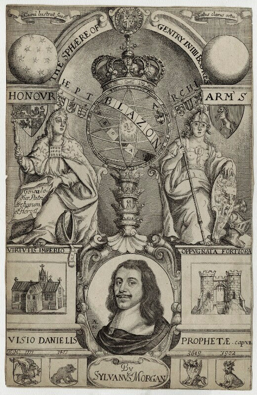 Sylvanus morgan in the emblematical frontispiece to his 'sphoere of gentry' npg d30432