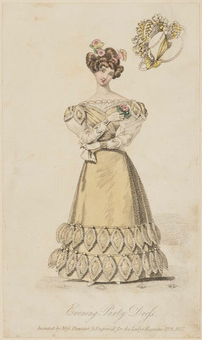 'Evening Party Dress invented by Miss Pierpoint', August 1827 NPG D47588