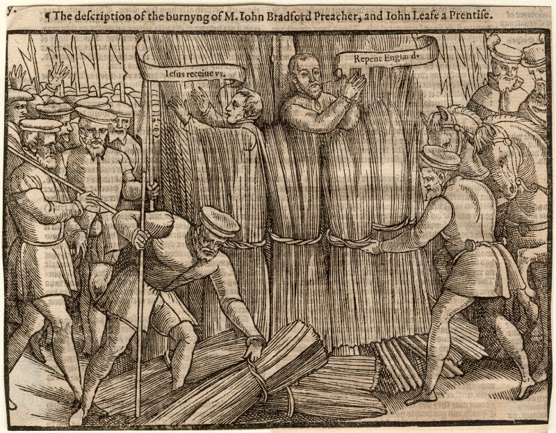 The description of the burnyng of m. john bradford preacher, and john leafe a prentise npg d10970