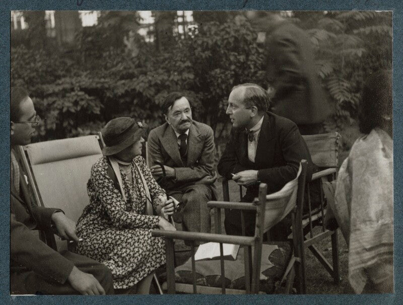 John hayward; dorothy bussy (née strachey); simon bussy and an unknown man npg ax143946