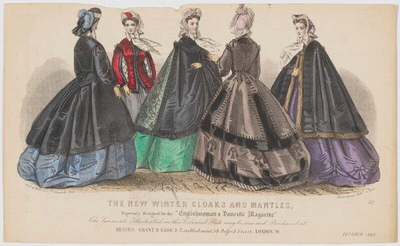 'the new winter cloaks and mantles', october 1863 npg d48007