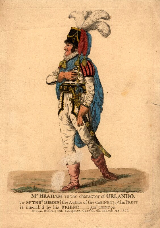 John braham ('mr braham in the character of orlando') npg d1089