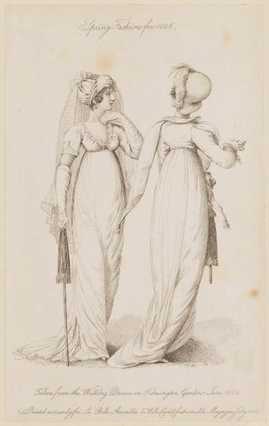 'Spring Fashions for 1806... Walking Dresses in Kensington Garden 1 June 1806' NPG D47495