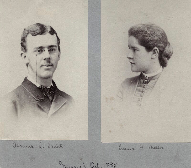 Albanus longstreth smith; emma brooks smith (née mellor) npg ax160560