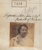 Honoré de Balzac ('Reproduction from a daguerreotype portrait of Balzac') NPG Ax57337