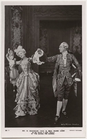 Marie Löhr (Lohr) as Lady Teazle; Sir Herbert Beerbohm Tree as Sir Peter Teazle in 'The School for Scandal' NPG x8731