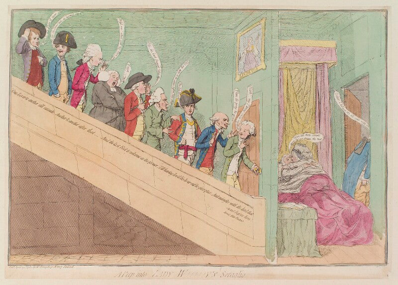 Seymour dorothy, lady worsley ('a peep into lady w!!!!!y's seraglio') npg d12984