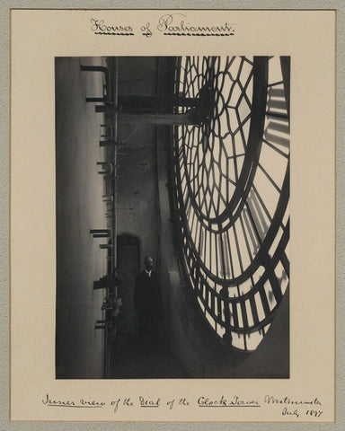 'Inner view of the Dial of the Clock-Tower, Westminster' (Unknown man) NPG x134384