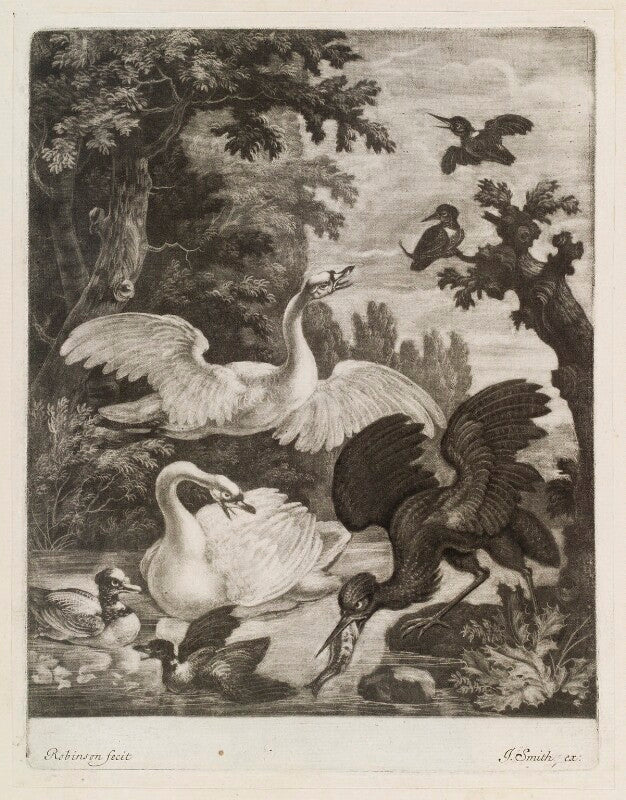 Birdpiece with waterfowl npg d11817