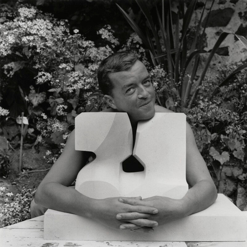 John milne with his work, the kiss npg x199282