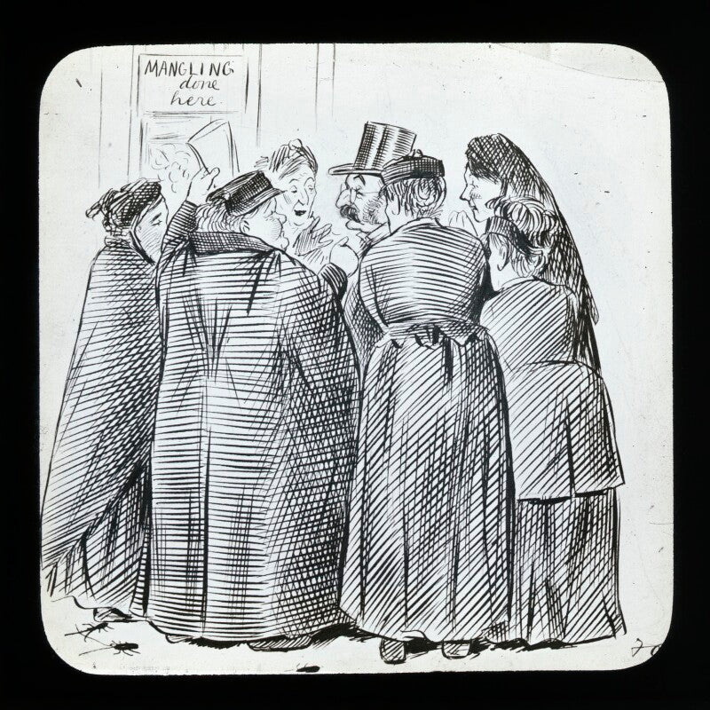 'mangling done here' (unknown politician and unknown women) npg d41973