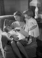 Alison (née Lawson), Lady Bradford (later Davies); Sir John Bradford, 4th Bt; Alison Adams (née Bradford) NPG x178188