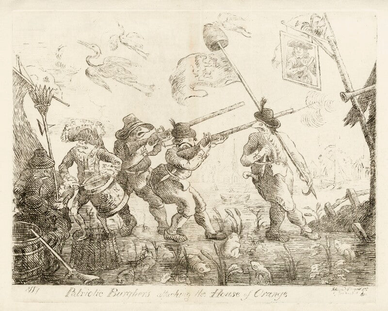 'the patriotic burghers attacking the house of orange' npg d12242