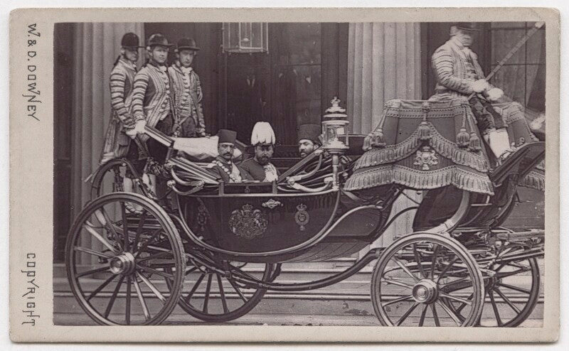 Nasser al din, shah of persia, king edward vii and five unknown sitters npg x197198