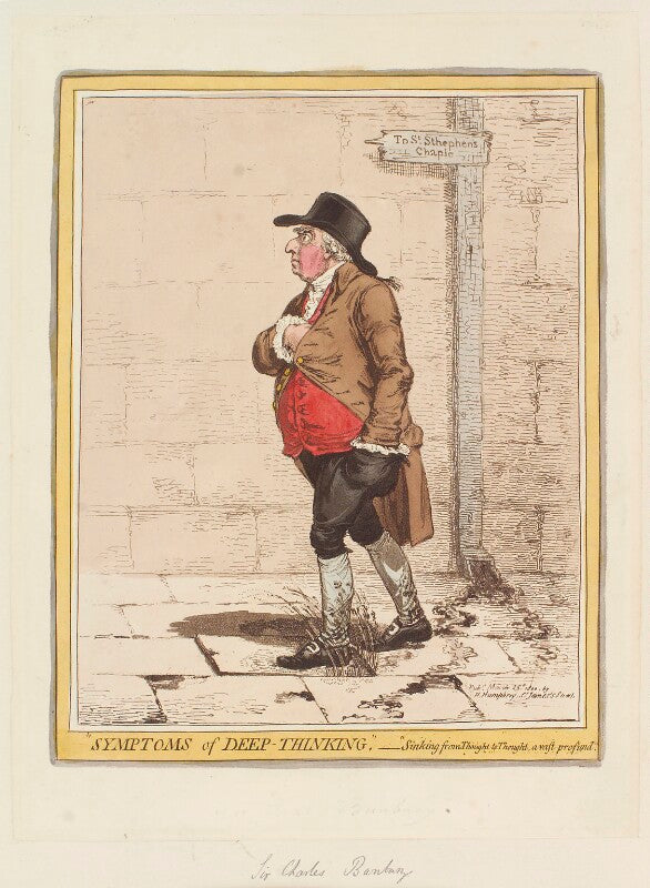 Sir thomas charles bunbury, 6th bt ('"symptoms of deep thinking" "sinking from thought to thought a vast profund"') npg d12729