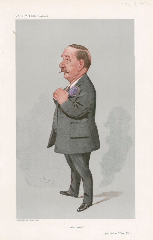 Unknown man published as william o'brien ('men of the day. no. 1066. "united ireland."') npg d45380