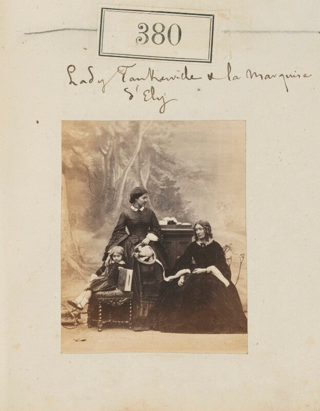 Lady corisande olivia bennet; olivia (née montagu), countess of tankerville; jane loftus (née hope vere), marchioness of ely npg ax50138