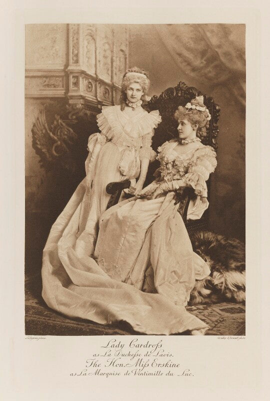 Hon. muriel agnes heathcote drummond willoughby (née stuart erskine) as la marquise de vintimille du luc; rosalie louisa erskine (née sartoris), countess of buchan when lady cardross as la duchesse de lavis npg ax41262