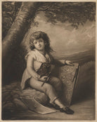 A boy holding a porte-crayon and a portfolio (Unknown sitter) NPG D32391