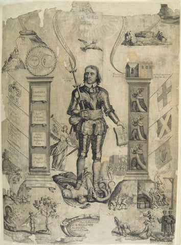 'Oliver Cromwell between Two Pillars' NPG D22716