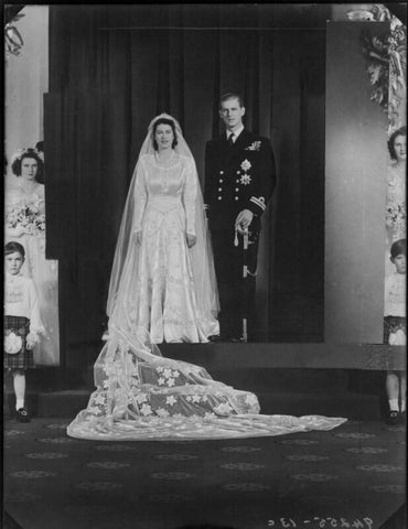 Wedding of Queen Elizabeth II and Prince Philip, Duke of Edinburgh (Queen Elizabeth II; Prince Philip, Duke of Edinburgh) NPG x105247