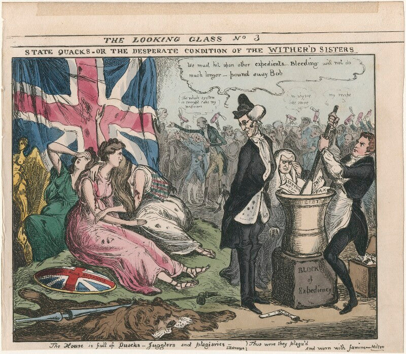 State quacks, or the desperate condition of the wither'd sisters npg d48809